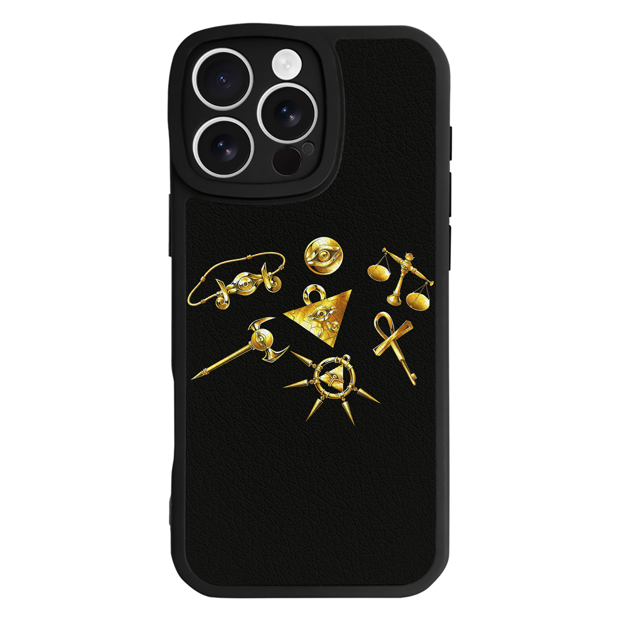 （画像用） 遊☆戯☆王 Yu-Gi-Oh! 【iPhone 16シリーズ対応】シリコンスマホケース（レザー調） 材質：シリコン